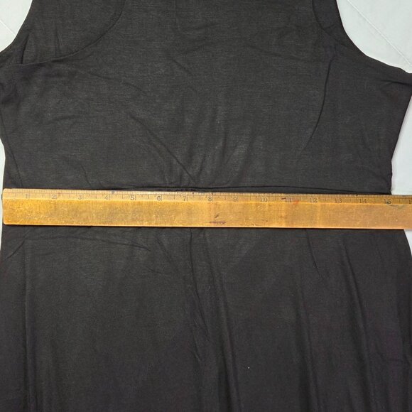 Heimish USA Maxi Dress Womens L Black Sleeveless With Wrap Detail Rayon/Spandex - Picture 6 of 8